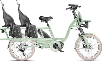 Vélo Cargo GAYA  L'Incroyable Le Long  Amande  pack bébés