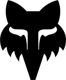 Fox Head 10.2 cm Aufkleber Schwarz