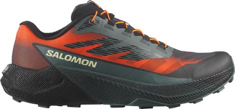 Scarpe da trail Salomon Pulsar Quiver verde/nero/arancione da uomo