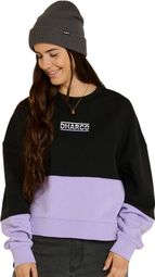 Sudadera DHaRCO Crew Eclipse negra/morada para mujer