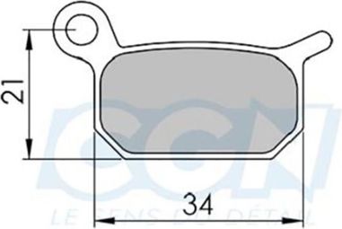 Plaquette frein vtt 09 clarks sintered adapt. formula b4 (pr)