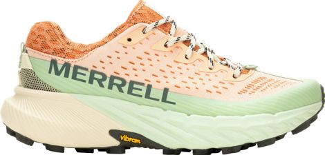 Merrell Agility Peak 5 Damen Trailrunning-Schuhe Orange/Hellgrün