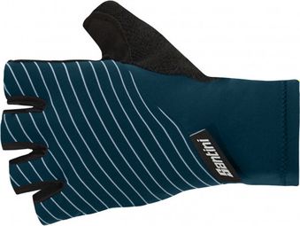 Santini Riga Unisex Short Gloves Blue