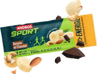 Andros Sport Barrita energética de chocolate y plátano 40 g