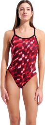 Maillot de Bain Arena Wave Dos Challenge Rouge/Noir Femme