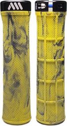 All Mountain Style AMS Berm Grips Yellow Camo