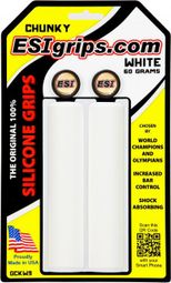 Coppia di ESI Grips in silicone bianco 32 millimetri CHUNKY