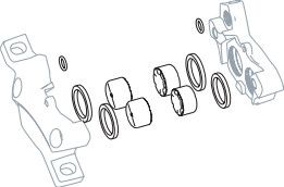 Sram Dichtingen en zuigerset voor remklauw Code 2011 - 2017