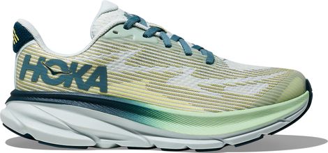 Hoka Clifton 9 Youth Blau/Grün Kinder Laufschuhe