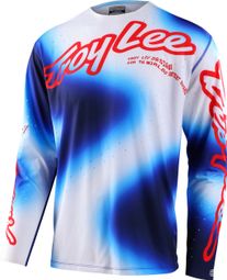 Maillot Manches Longues Troy Lee Designs Sprint Ultra Blanc/Bleu