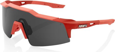 100% Speedcraft SL Sunglasses Soft Tact Coral / Black Mirror Lens