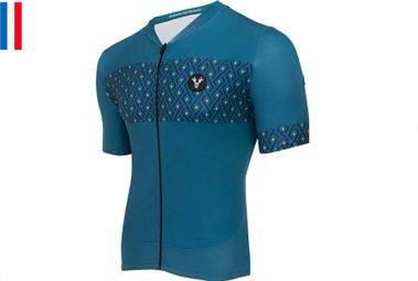 Maillot Manches Courtes LeBram Luz Ardiden Bleu Pelforth Coupe Ajustée