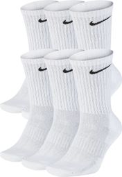 Chaussettes (x6) Nike Everyday Cushioned Blanc Unisex