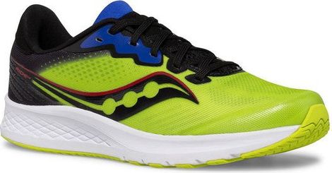 Chaussures Running Saucony Ride 14 Jaune Bleu Enfant