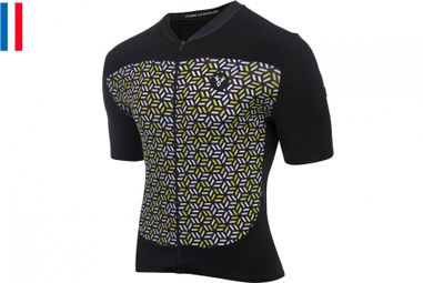 LeBram Short Sleeve Jersey Croix de Fer Black Yellow Slim Fit