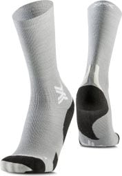 Chaussettes X-Socks Run Discover Merino Crew Gris/Light Sand