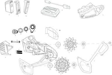 Kit Bulloni e Viti Deragliatore Posteriore Sram GX Eagle AXS