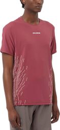 Maglia a maniche corte Salomon Sense Aero Graphic Uomo Rosso