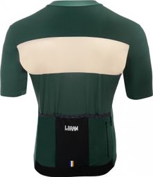 Maillot Manches Courtes LeBram Eze Vert Agave Crème Coupe Ajustée — vue 3