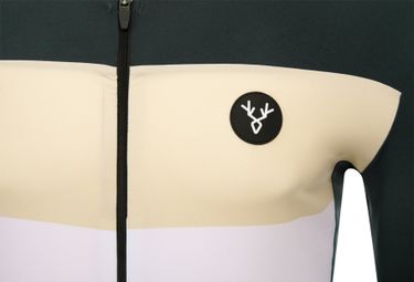 Maillot Manches Courtes LeBram Eze Vert Agave Crème Coupe Ajustée — vue 4