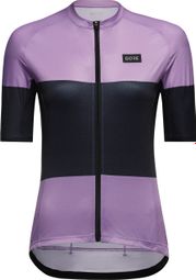 Maillot de manga corta Gore Wear Spirit Stripes Violeta/Azul