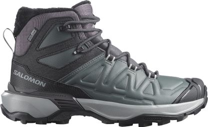 Salomon X Ultra Snowpilot Waterproof Hiking Shoes, Green/Gray, Women's