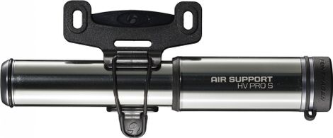 Pompe à Main Bontrager Air Support HV Pro (Max 60 psi / 4.5 bar) Argent + Support