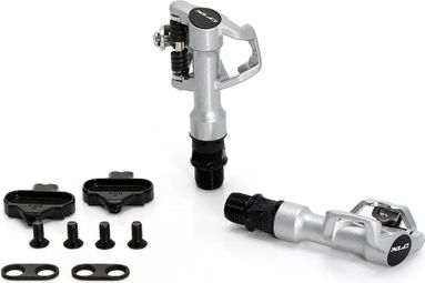 Par de Pedales Automáticos XLC PD-S05 Unilaterales para Calas Shimano MTB Negro/Plateado