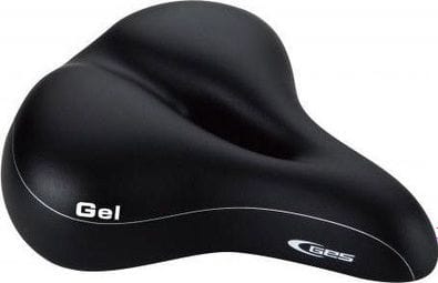 SELLE CONFORT GEL DAME TROU CENTRAL Double densité 255mm / 175mm NOIR.