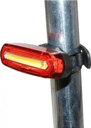 ECLAIRAGE VELO USB AVANT BLANC SUR CINTRE OU ARRIERE ROUGE SUR TIGE DE SELLE COB 16 LEDS NOIR