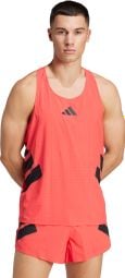 adidas Adizero Road To Records Tanktop Rot Herren