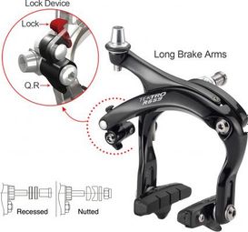 Paire d'étriers de frein de route Tektro R559 noir (nut)