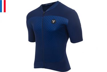 Maillot Manches Courtes LeBram Portillon Bleu Coupe Ajustée