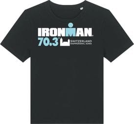 Dames Ironman 70.3 Rapperswil Zwart Korte Mouw T-Shirt