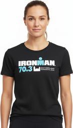 Dames Ironman 70.3 Rapperswil Zwart Korte Mouw T-Shirt
