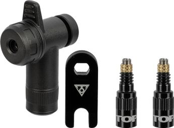 Kit Topeak TurboFlow Valve Combo con RapidHead Negro