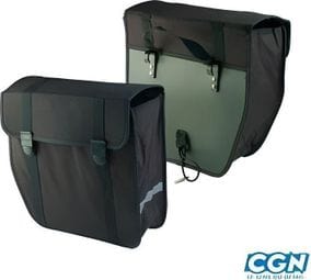 sacoche velo porte bagages polyester pliante noire (pr) (+/-40 l) - 370x130x330mm