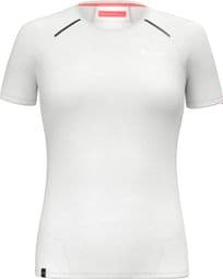 Camiseta de mujer Salewa Pedroc Dry Hybrid Blanca