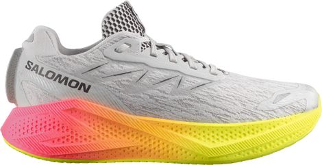 Salomon Aero Glide 4 Gradient Laufschuhe für Herren, grau/gelb/rosa