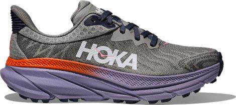 Hoka Challenger 7 Grijs/Paars Damesschoenen