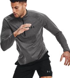 Camiseta de manga larga Under Armour Tech 2.0 Gris para hombre de 1/2 cremallera