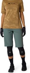 Pantaloncini da MTB Fox Ranger verdi da donna
