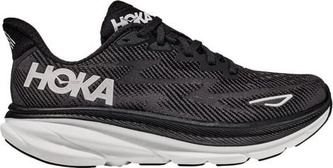 Hoka Clifton 9 Running Shoes Wide Black White