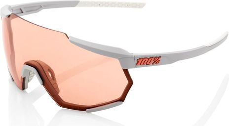 100% Racetrap Sonnenbrille Soft Tact Stone Grey / Coral Lens