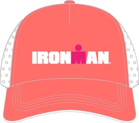 Casquette Ironman Peak Run Trucker Blanc/Corail