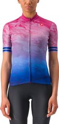 Castelli Marmo Multicolor Pink/Blue Women's Short Sleeve Jersey