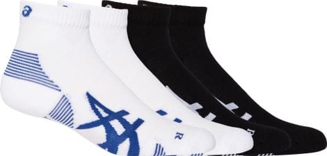 2 paar Asics Cushion Run Quarter Socks White/Black