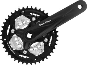 SUNRACE Pédalier Fcm600 42-32-22T / 170Mm - Arbre Carré (Noir)