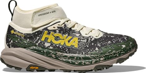 Zapatillas de trail Hoka Speedgoat 6 Mid GTX, Gris/Verde, Hombre