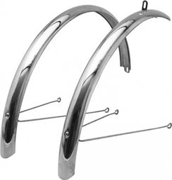 GARDE BOUE CITY-VTC TRINGLES 28  P2R INOX ARGENT 50mm (PAIRE) LIVRE AVEC JEU DE TRINGLES